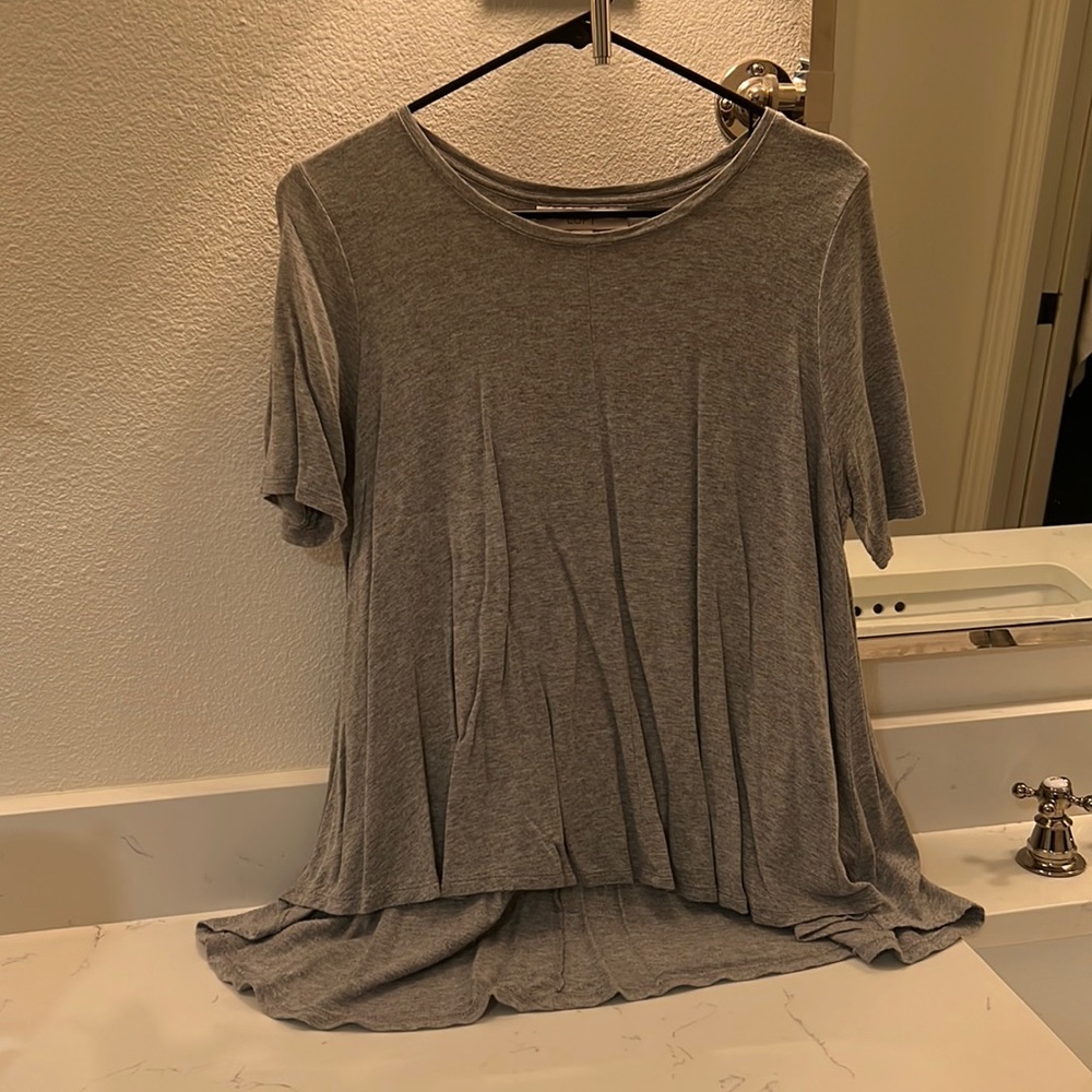 Loft Gray Swing-style T-shirt, Size Small